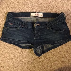 Dark blue denim shorts