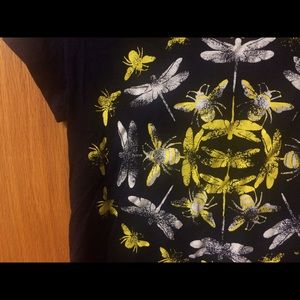 Navy bee and dragonfly tee