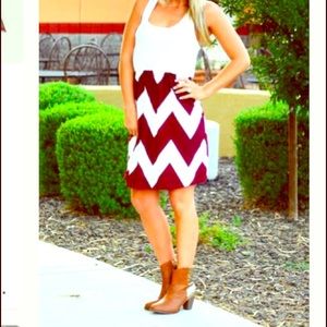 Maroon Chevron Dress🏈