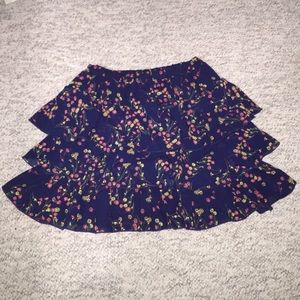 NWOT charlotte russe floral skirt navy