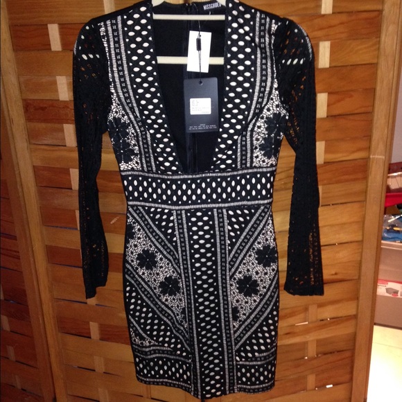 Missguided Lace Overlay Dress