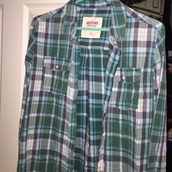 Cute flannel green white