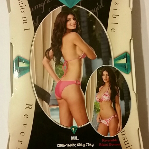 Dreamgirl Fully Lined Tie Dye Reversible Bikini - Picture 2 of 2