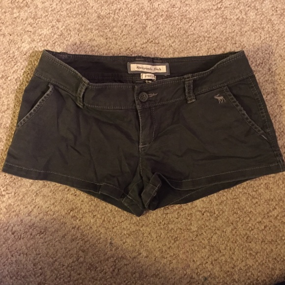 Dark gray denim shorts