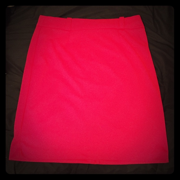 Red pencil skirt