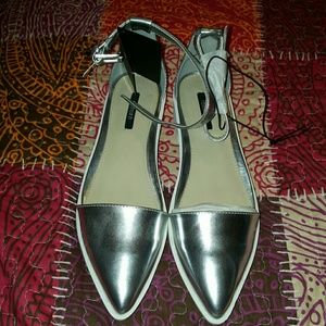 Silver Pointy Forever21 flat shoe