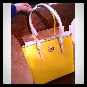 Yellow Michael Khors bag!