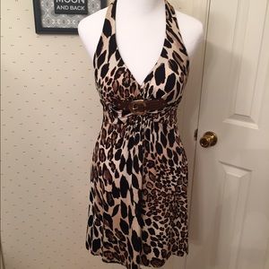 Cache leopard print dress