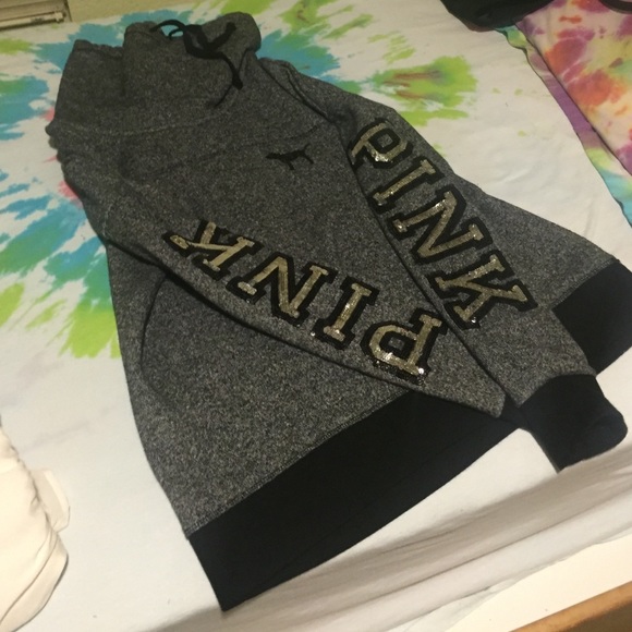 Black & Grey Victoria Secret Rolled Neck Pullover