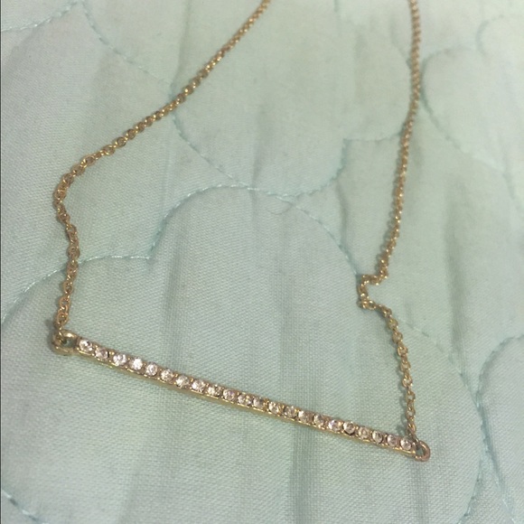 Gold plated bar necklace