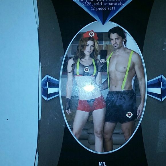 Dreamguy Satin Firehouse Boxers With Suspenders - Picture 2 of 2