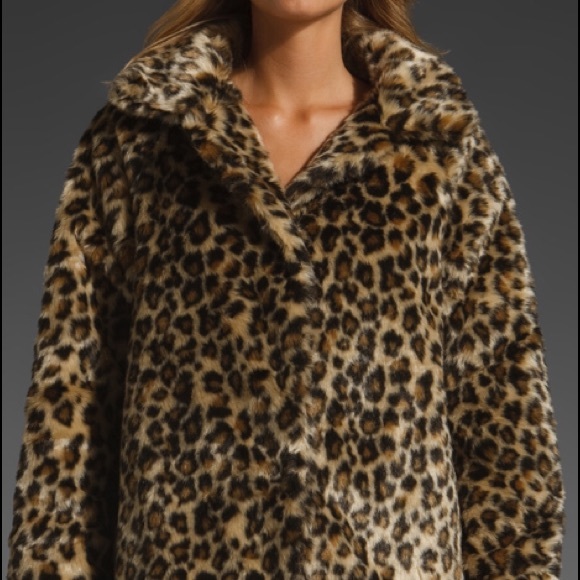 Dolce vita cheetah faux fur jacket sz small