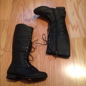 Black Lace Up Boots
