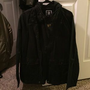 A black G star jacket w/ hood.