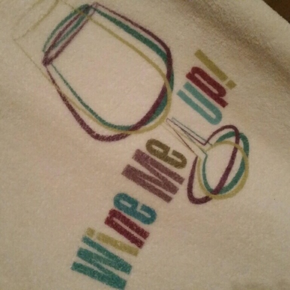 Adult PJs w/Feet "Wine Me Up" - Picture 1 of 4