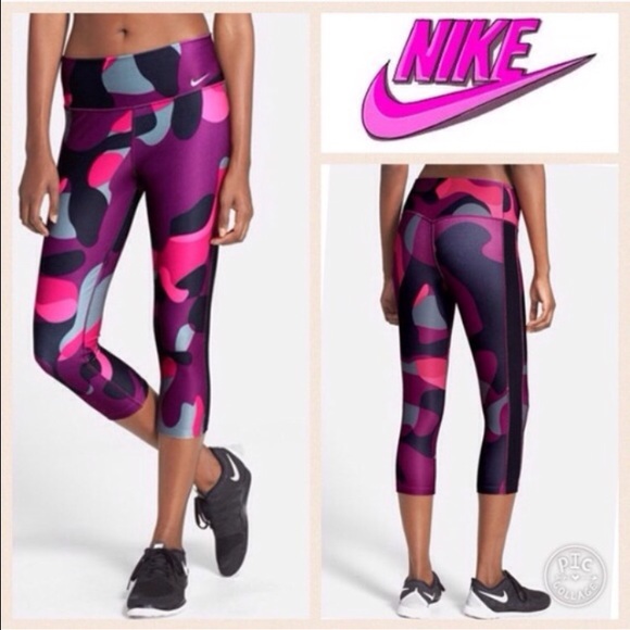 Nike Pants - Nike Camo Pink and Purple Yoga Pants