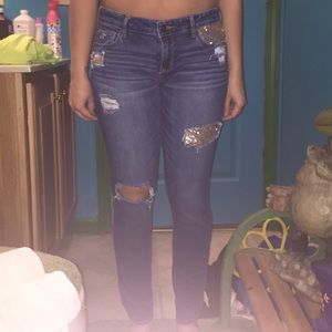Size 9 hollister skinnys!