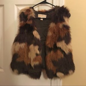 Michael Kors fur vest with camo
