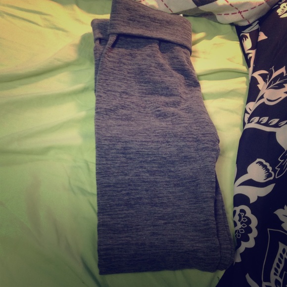 Grey wool leggings