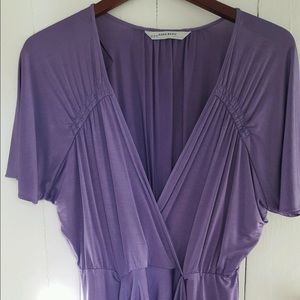 Zara purple wrap mini dress XS