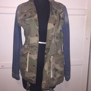 Camo denim jacket