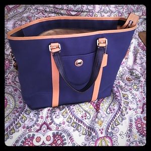 Coach Voyage XL Tote F77125 Canvas & Leather