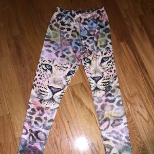 Colorful cheetah leggings