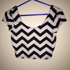 Black and white crop top
