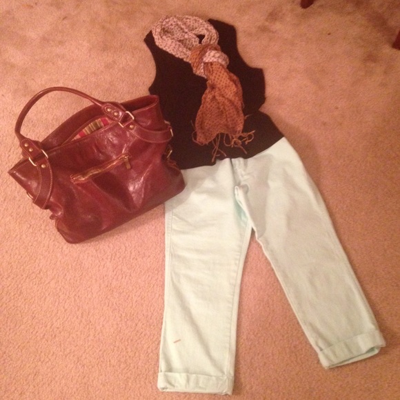 Mint green ankle pants