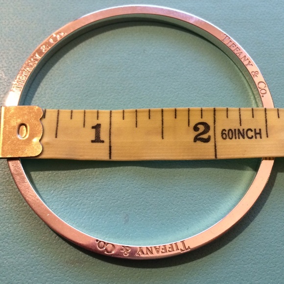 Tiffany & Co. Silver Red Enamel Bangle Bracelet - Picture 4 of 4