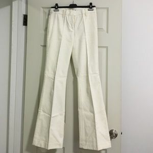 Kenneth Cole Cream Corduroy Flare Pants