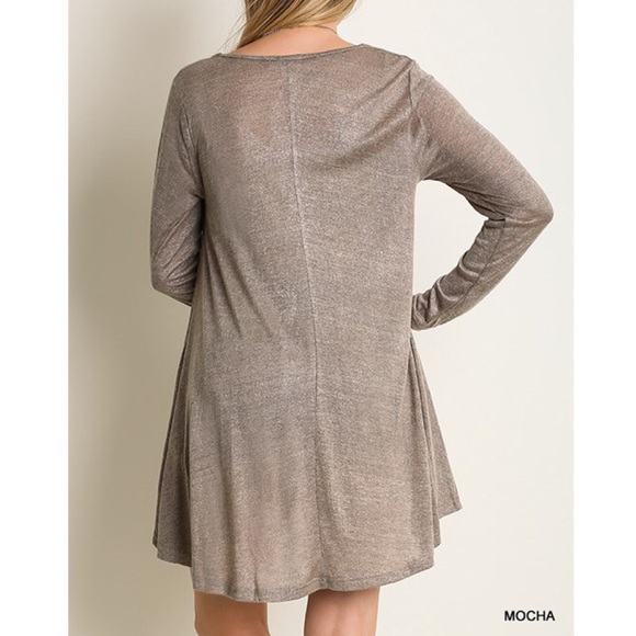 "Nothing Twice" Lace Hem Tunic Top - Picture 2 of 4