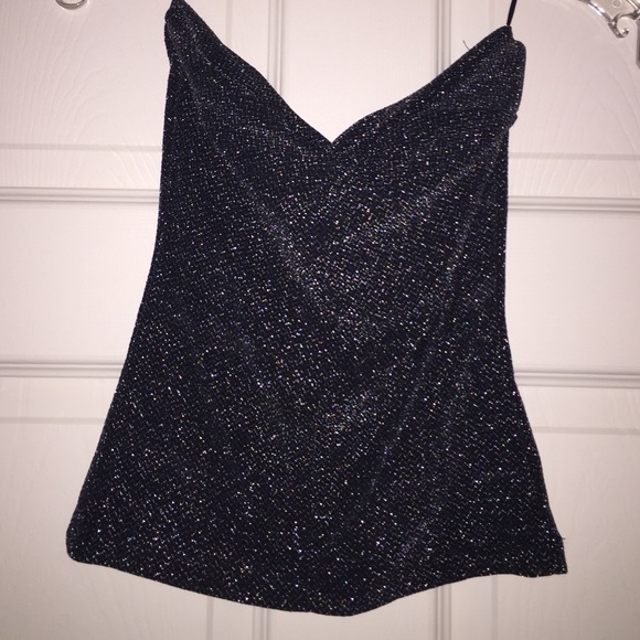 Dark metallic crop top