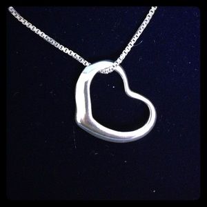 Sterling Silver Floating Heart Necklace