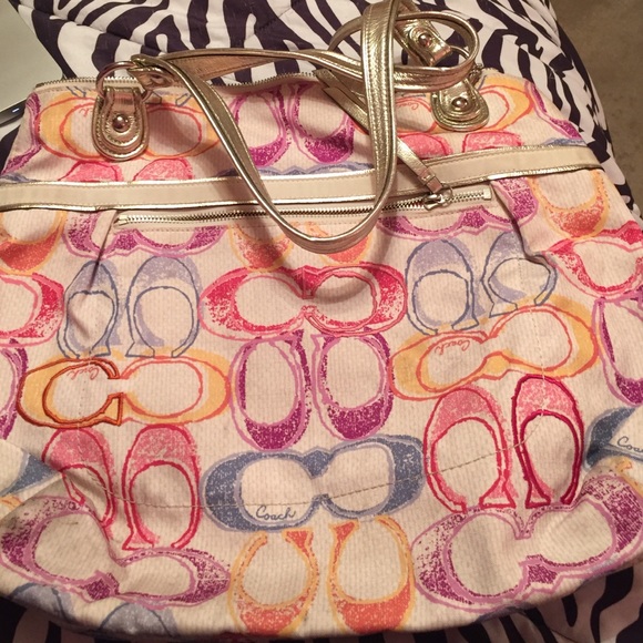 Coach poppy tote - Picture 1 of 2