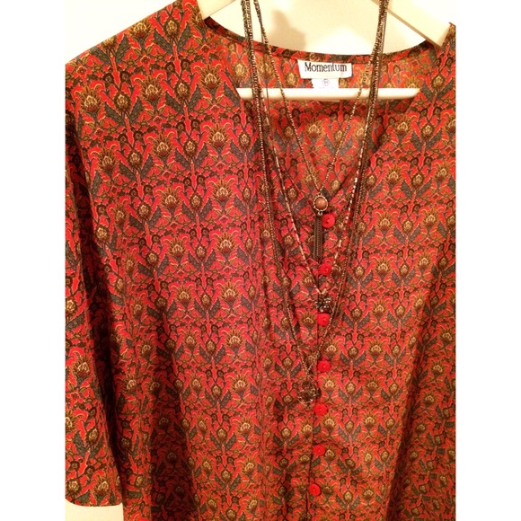 Vintage Tops - [Vintage] Floral Patterned Blouse