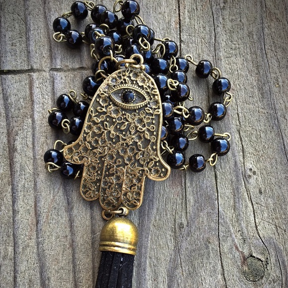 Hamsa Rosary Necklace