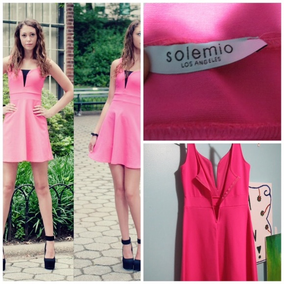 Solemio hot pink dress