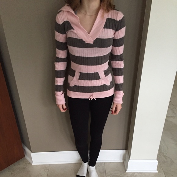 Pink and gray sweater