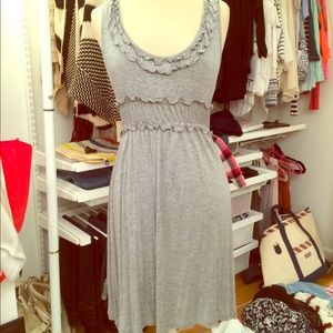 Razor back gray dress