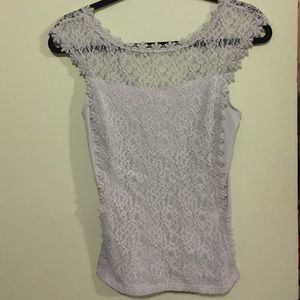 NWT Express lace overlay top