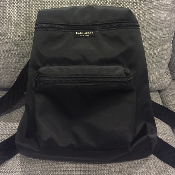 Cute black nylon authentic Kate spade backpack.