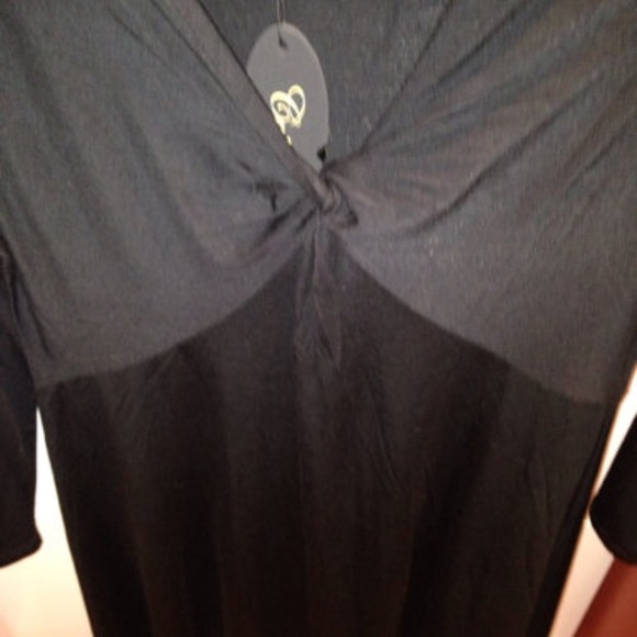 NWT Black slinky tunic/dress with long sleeves - Picture 2 of 4
