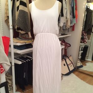 Long, razor back, white sundress