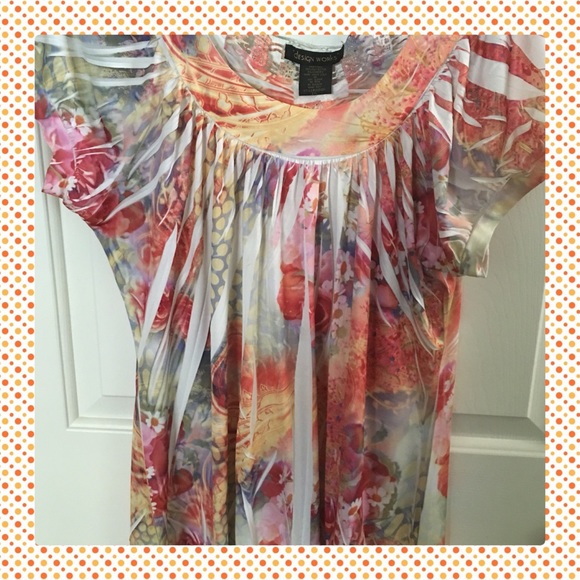 Pink and cream blouse with crochet details