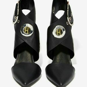 Elly Clay metal accent heel