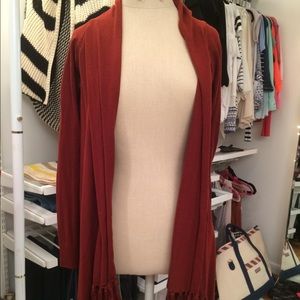 Long sleeve red cardigan