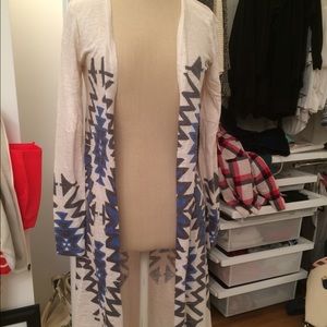 Tribal print cardigan
