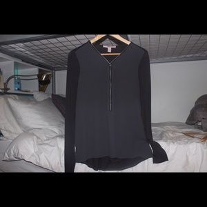 Gray long sleeve forever 21 blouse