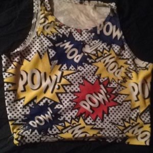 Comic Book Crop Top